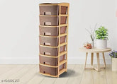 Brown plastic 7-compartment drawer organizer for home or office (ELIGHTWAY MART)